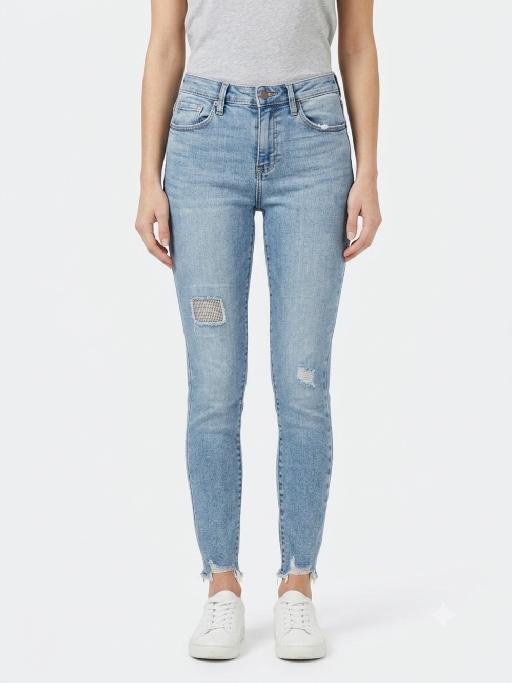 Light Blue High-Rise Skinny Jeans - Women